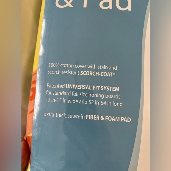 Whitmor | Scorch Resistant Ironing Board Cover and Extra Thick Pad | Tulips NIP - Picture 4 of 5